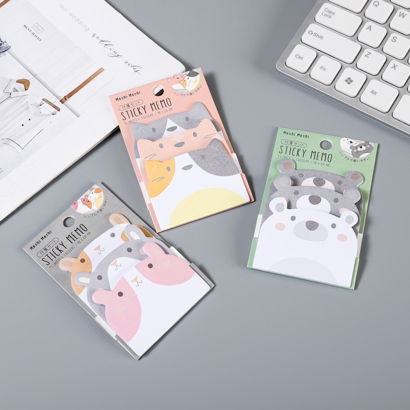 Picture of Creative Note Paper Cute Animal Special-Shaped Sticky Note Cartoon N Times Sticky Note Pad with Exquisite Logo