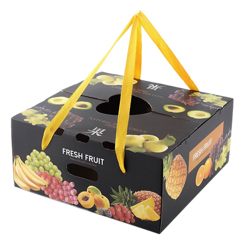 2024 New Fruit Gift Box Empty Box Black Fruit Packaging Box Gift Box Apple Snow Pear Sunshine Rose Box