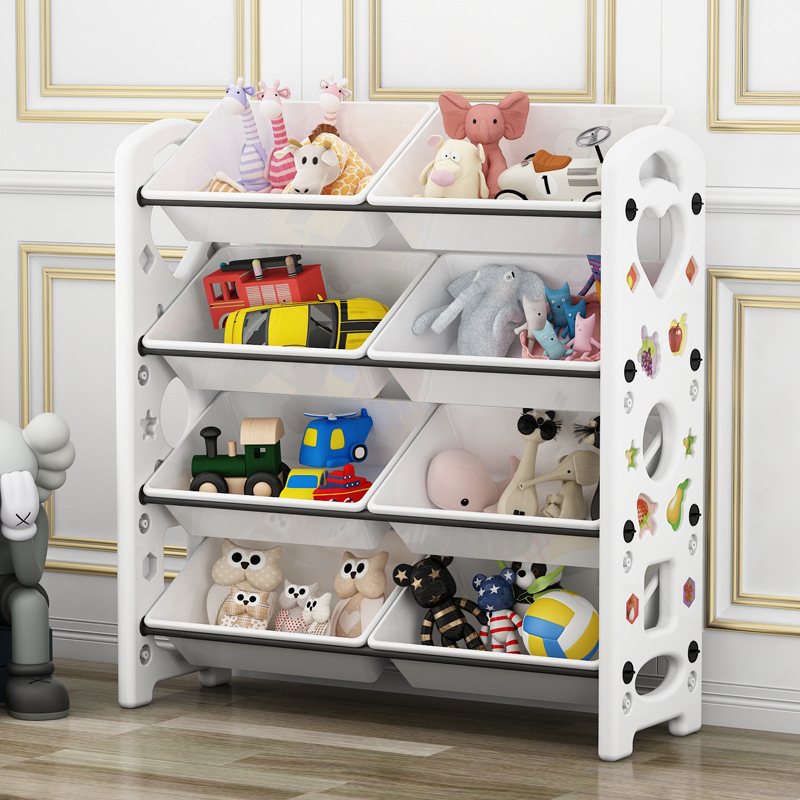 Picture of Children's Toy Storage Rack Household Kindergarten Baby Storage Rack Floor Multi-Layer Finishing Rack Storage Cabinet Plastic Basket