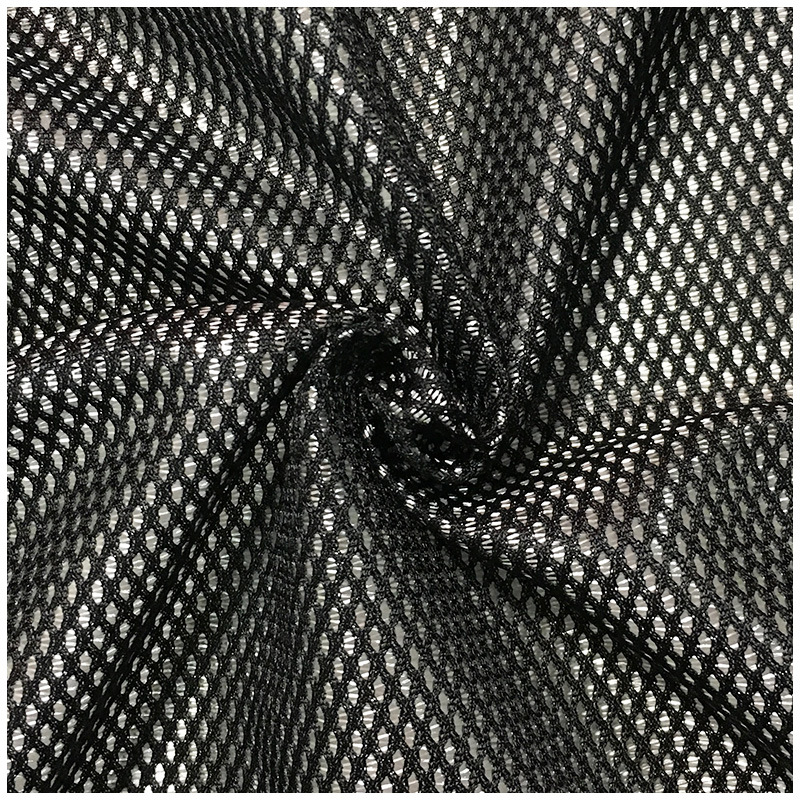 Nylon polyester two-color mesh K257 two-color mesh fabric glasses box bag molded box two-color bird eye fabric in stock