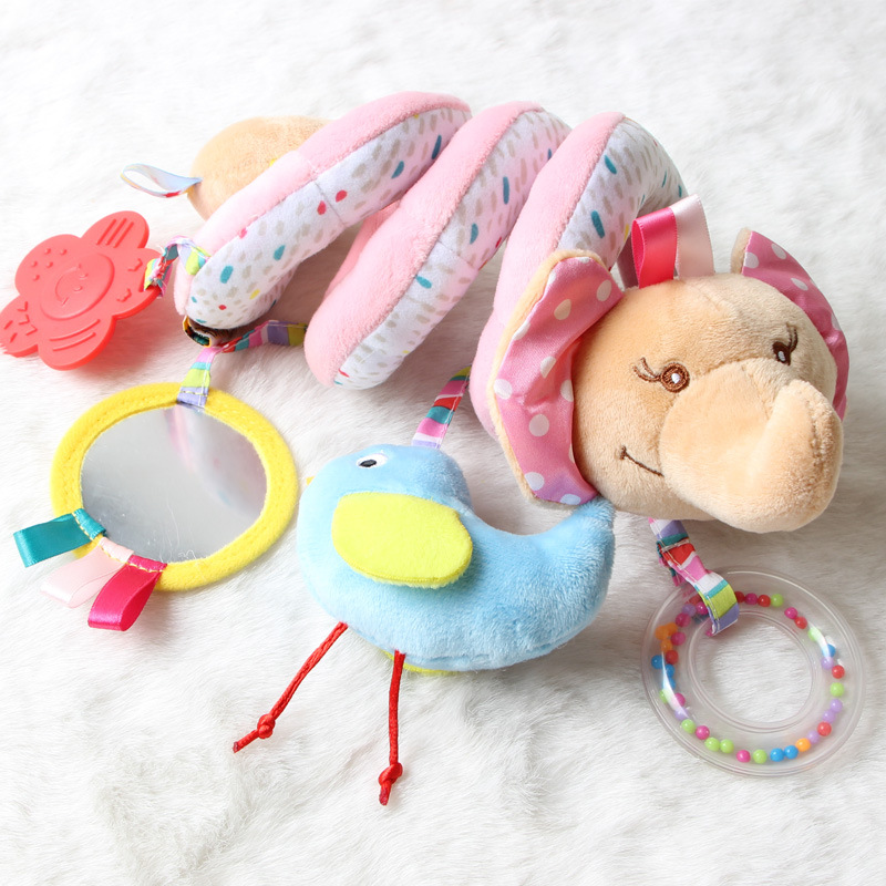Picture of Popular 0-1 Year Old Baby Animal Bed Wrap with Ringing Mirror Car Wrap Toy Elephant Bed Wrap Pendant Wholesale in Stock