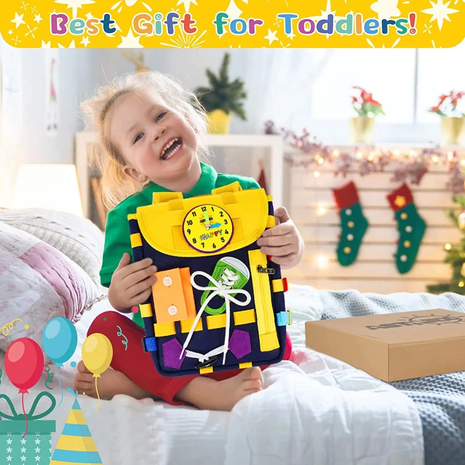 Amazon New Felt Children's Toy Schoolbag Early Childhood Education Skills Activity Board Felt Learning Board