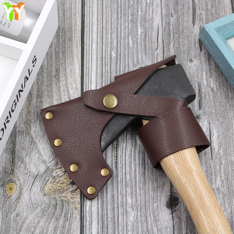Cross-border Waist Hanging Litchi Pattern Cowhide Axe Holder Outdoor Camping Portable Axe Holder Anti-cut Protective Cover