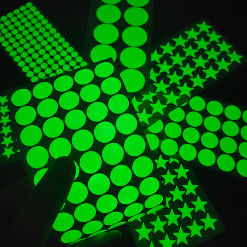 Amazon Cross-border Carved Luminous Stars Dot Fluorescent Sticker Children's Room Bedroom Decorative Luminous Wall Sticker
