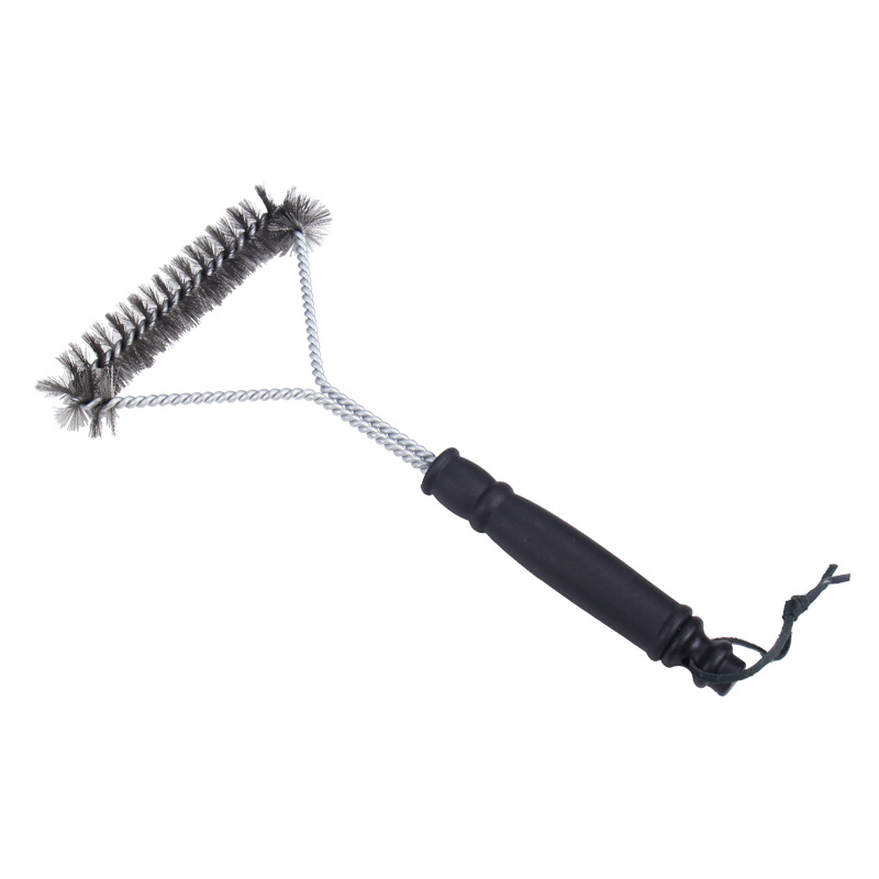 Picture of Cross-Border Stainless Steel Barbecue Cleaning Steel Brush 12inch Triangular Iron Brush Barbecue Mesh Wire Brush Grill Brush Tool