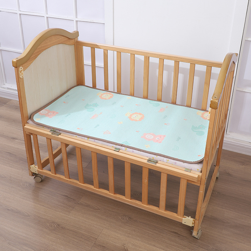 Picture of Kindergarten mat color Ice Silk rattan mat children double-sided mat student dormitory foldable Ice Silk rattan mat