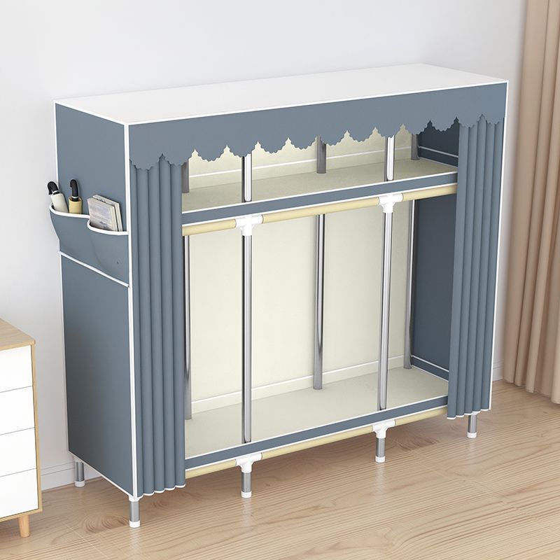 Simple wardrobe, home bedroom, dormitory, rental room, steel pipe assembly, braided and reinforced storage rack, wardrobe, cloth wardrobe