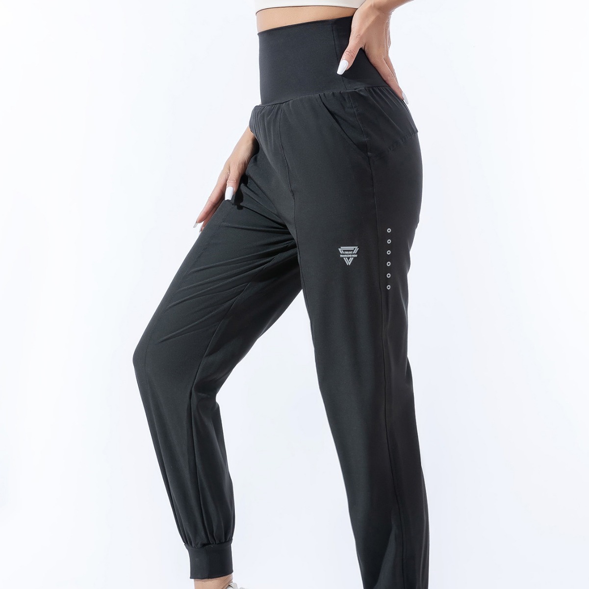 Ice Silk Quick-drying Pants Women's Summer Thin Small Loose Slimming Legs Casual Cropped Wide-leg Sports Pants