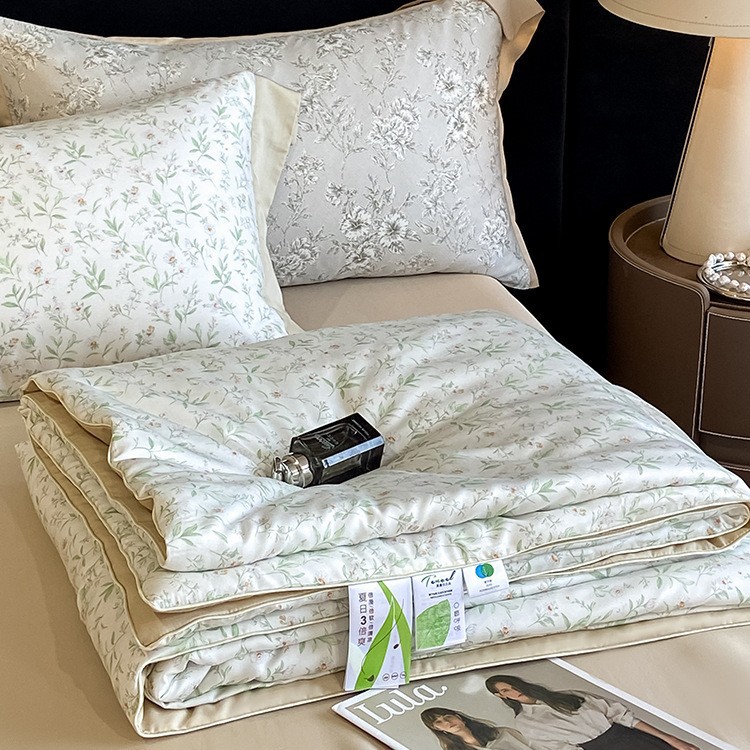 Picture of 2025 New Summer Fresh Summer Quilter Four-piece Light Luxury High-end Tencel Cool Summer Quilter Ice Silk Air Conditioned Quilter