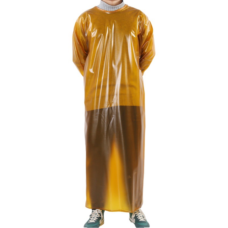 Beef tendon waterproof oil-proof coverall men's work slaughter work clothes wear-resistant anti-dressing aquatic reverse back clothes long sleeve apron
