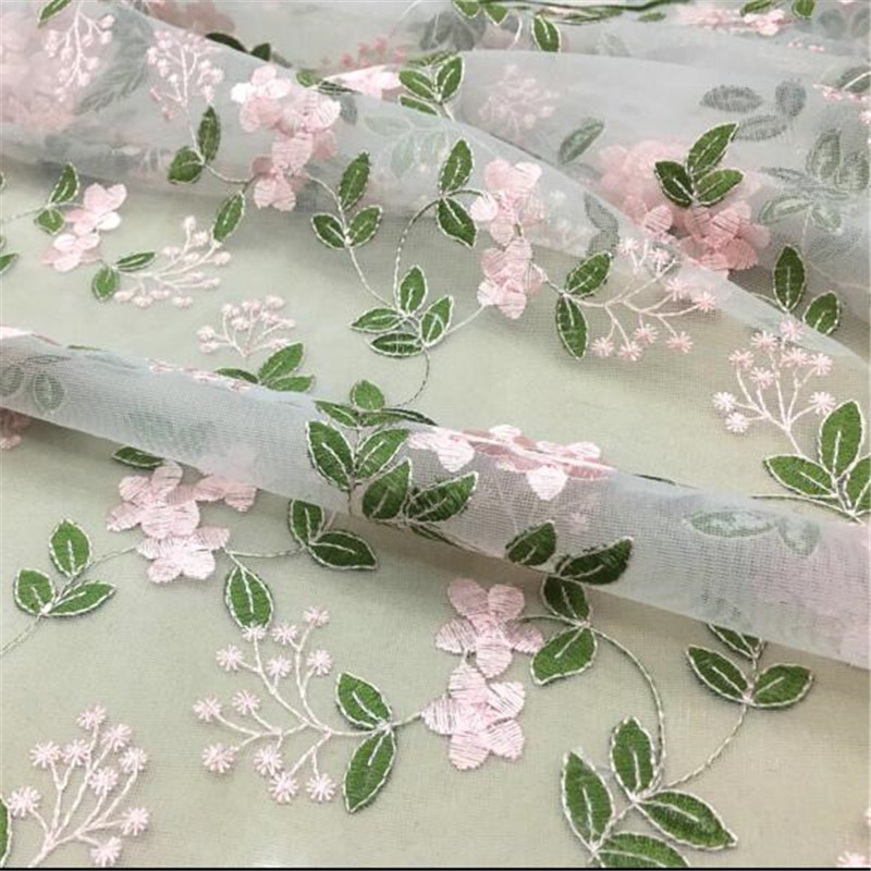 Nylon reinforced mesh cloth embroidery digital color water soluble rope embroidery jacquard eyelash lace nylon elastic