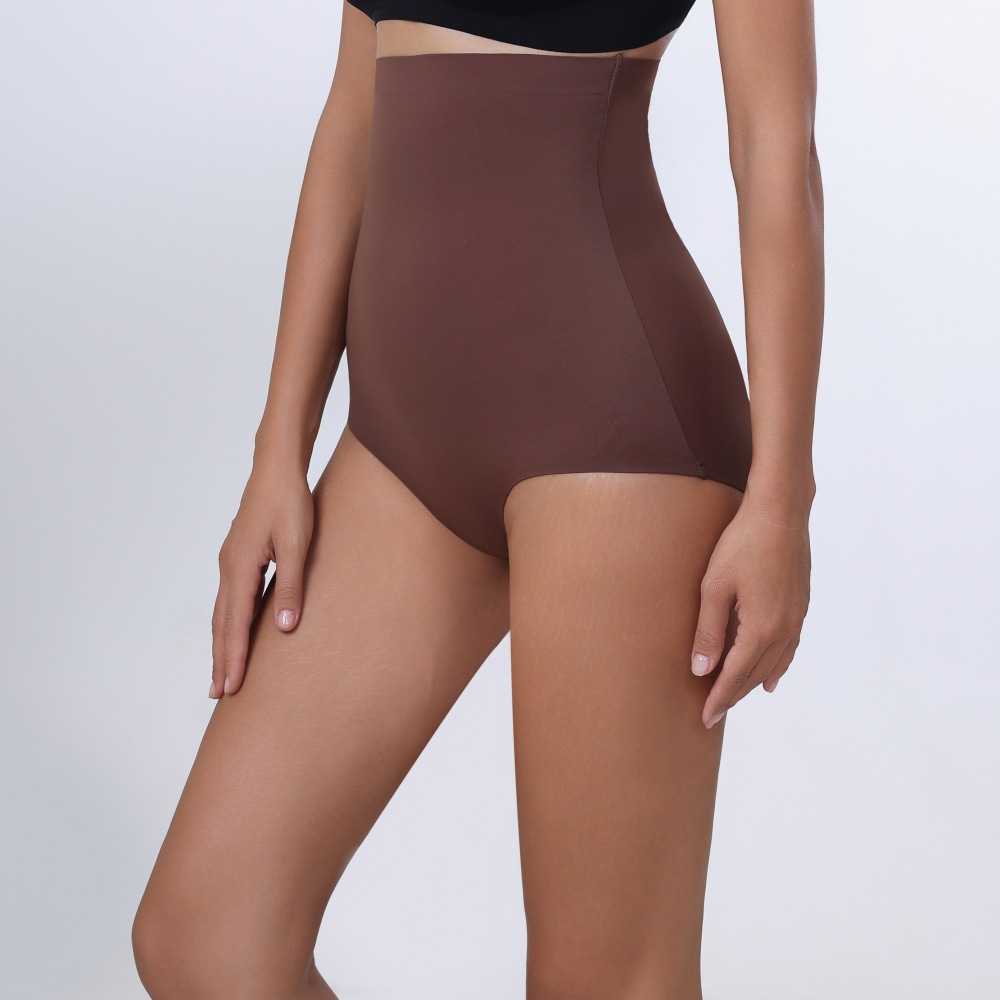 Picture of Zhanrun cross-border 1370 seamless high waist postpartum repair thin hip plastic body shape abdomen wholesale briefs