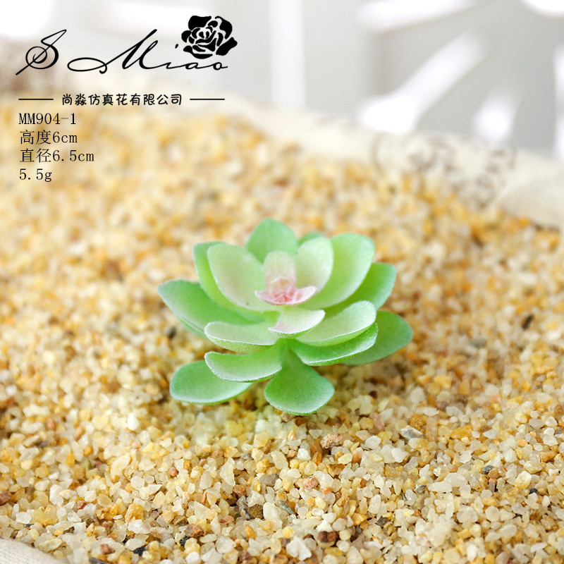 Picture of 003 Flocked Green Succulent Flower Head Creative DIY Supplies Bonsai Accessories Artificial Flower Jinhua Factory Direct Supply