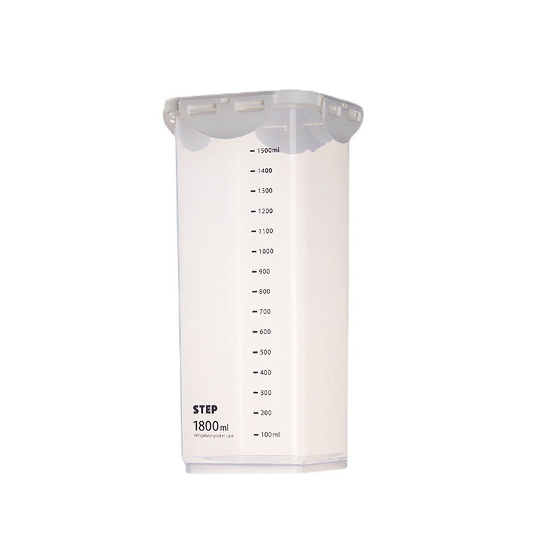 Picture of Storage Sealed Jar Household Grain Storage Box Kitchen Moisture-Proof Transparent Scale Dry Goods Fresh-Keeping Square