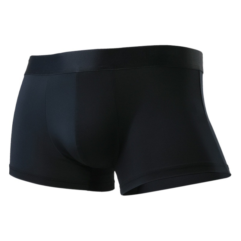 Summer Men's Ice Silk Breathable Underwear Double-Layer Inner Multi-Color Comfortable Shorts Solid Color Mid-Waist Standard Boxers