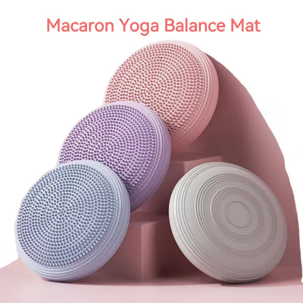 PVC Yoga Balance Mat Inflatable Massage Cushion Thickened Explosion-proof Balance Ball Sports Fitness Balance Trainer