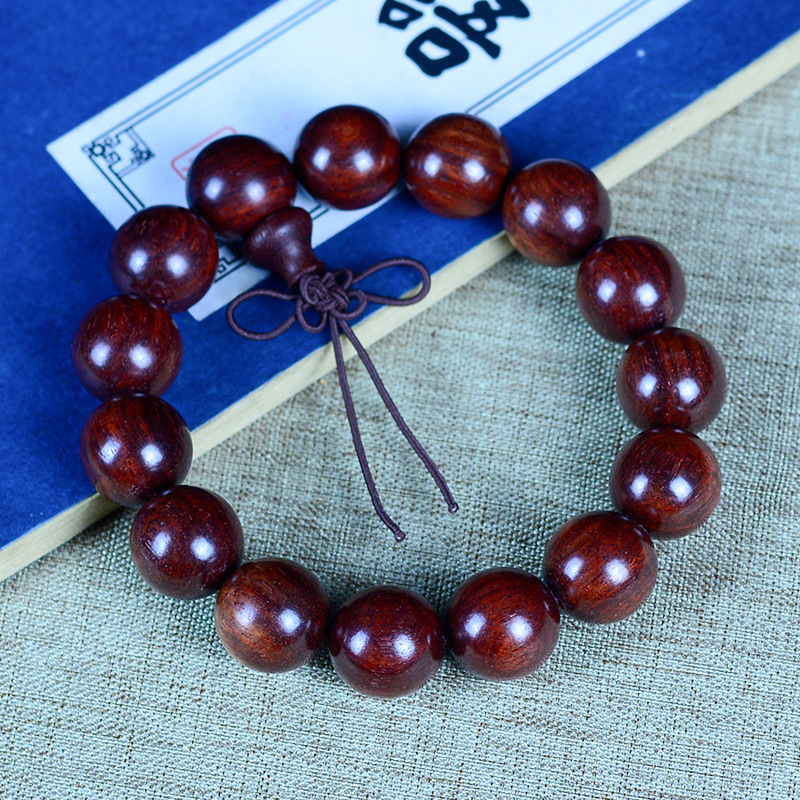 Picture of Natural Indonesia True Venus Leaflet Rosewood High Density Submerged Blood Sandalwood 108 Buddha Beads Plate Wen Play Men's and Women's Handstrings