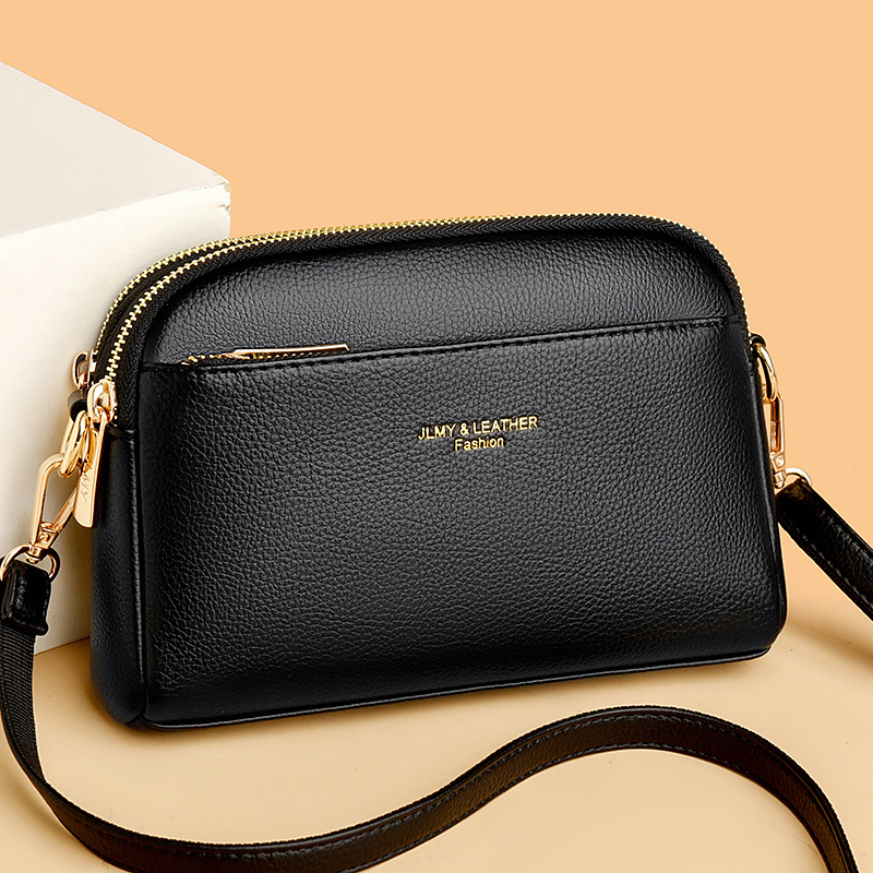 Fashion Women's Bag Shoulder Bag Women's Bag 2024 New All-match High-end Soft Leather Crossbody Bag Small Square Bag Mobile Phone Bag
