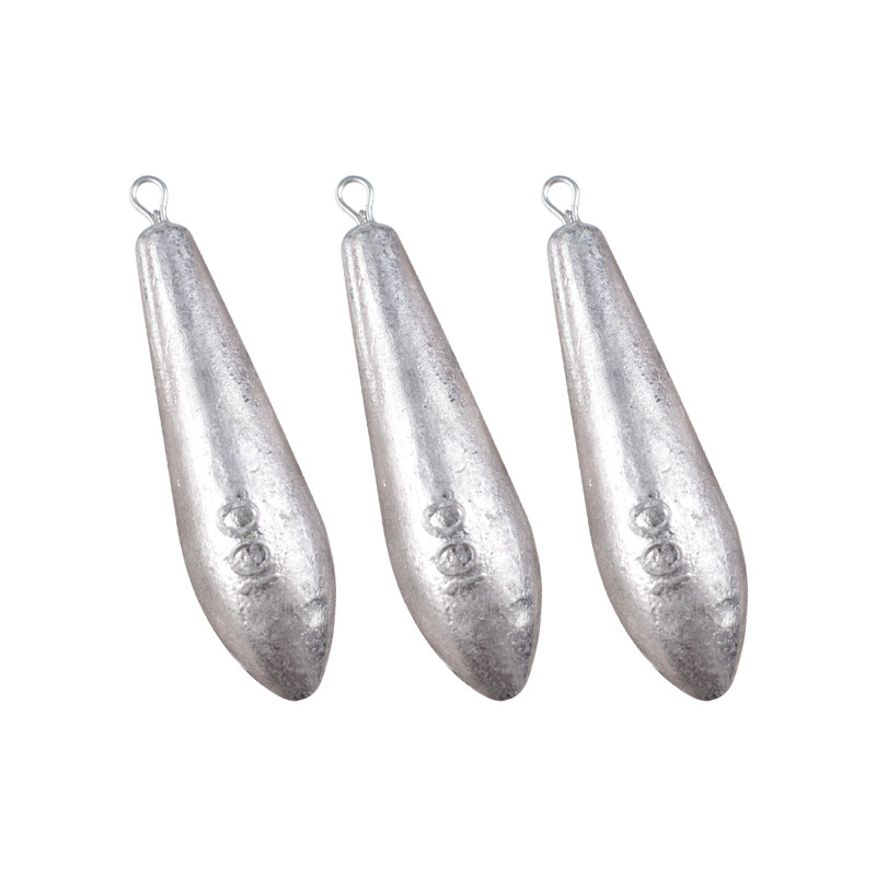 Picture of Willow Leaf Lead Pendant Fishing Gear Small Accessories with Ring String Hook Lead Lump Willow Leaf Fishing Pendant Water Drop Lead Pendant Full Gram Willow Leaf-Shaped Lead Pendant