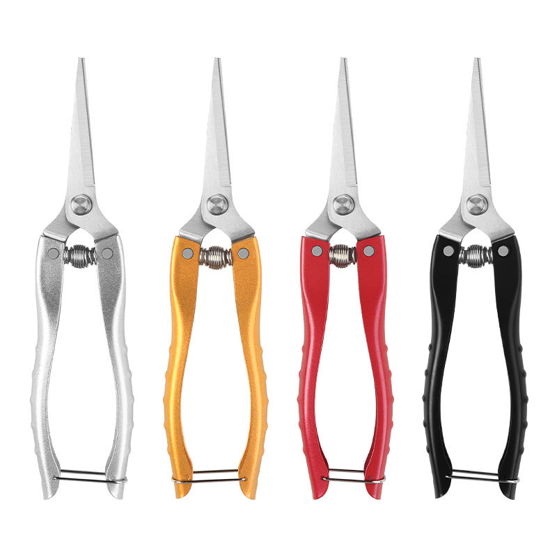 Picture of Stainless Steel Fruit Picking Shears Pruning Shears Fruit Branch Shears Garden and Gardening Shears with Serrated Zinc Alloy Grip Handle Fruit Tree Chopped Shears