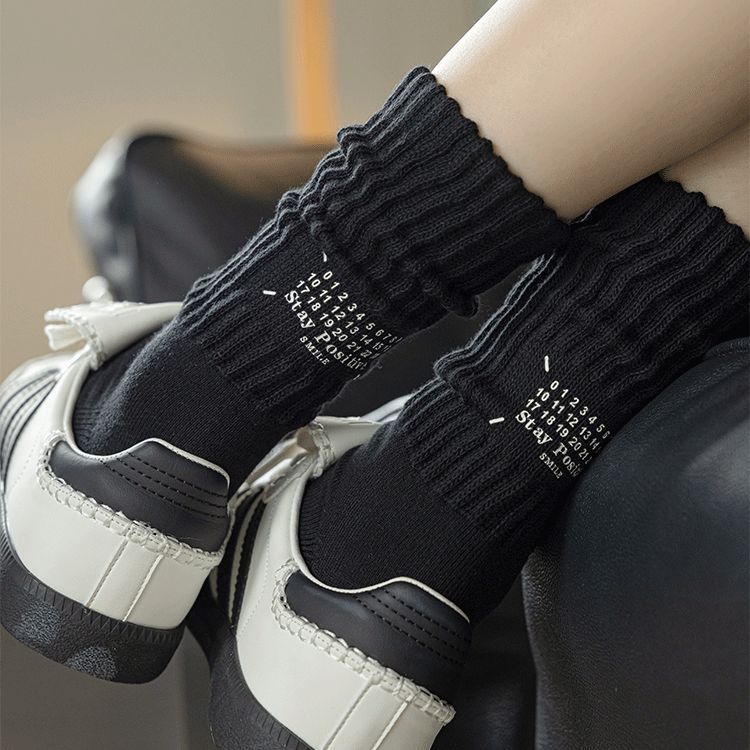 Couple's Terry socks women's mid-calf socks autumn and winter pure cotton towel bottom sweat-absorbent deodorant sports socks Japanese style pile socks