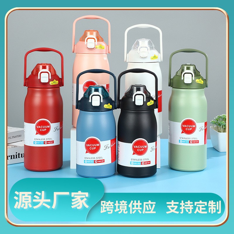 Cross-border large capacity 316 stainless steel thermos cup outdoor portable Sports Cup advertising gift cup thermos pot wholesale
