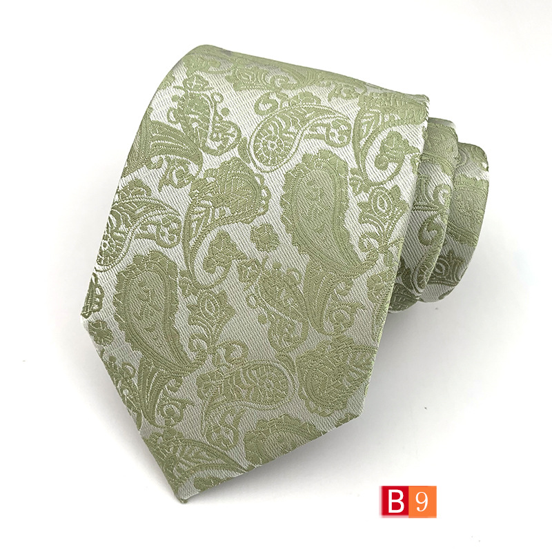 Picture of Tie Men's Polyester Jacquard Fabric Tie Cashew Flower Paisley 18 Color Men's Tie Factory Wholesale