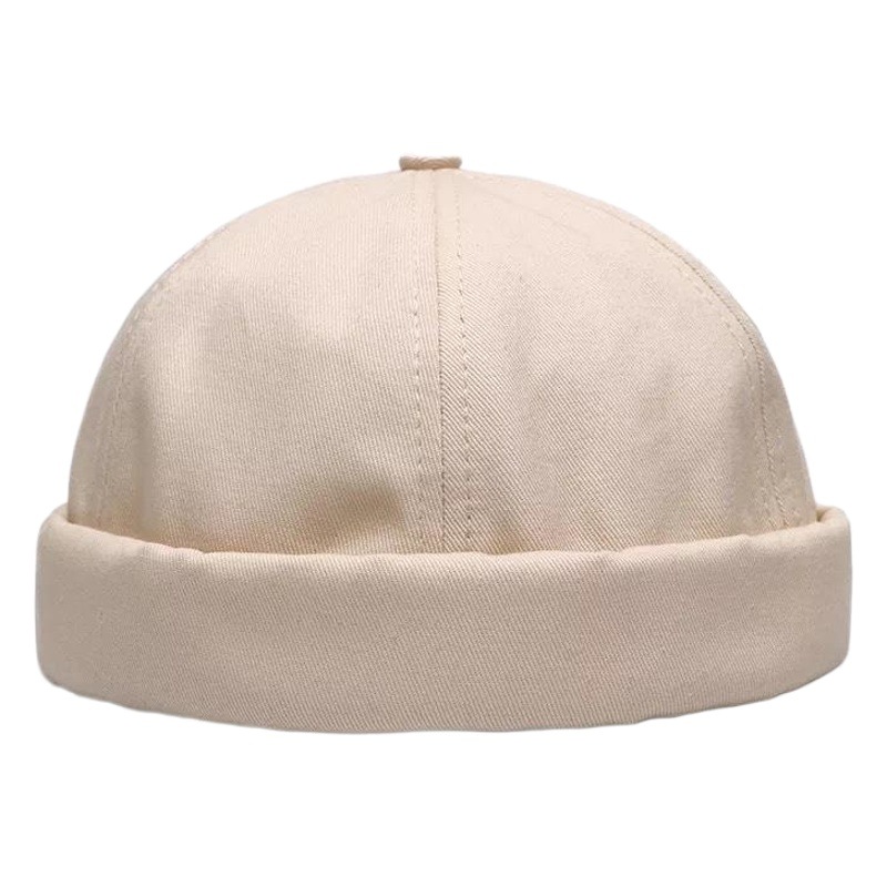 Cross-Border New Autumn and Winter Hats for Women and Men, Sailor Hats Wholesale, Retro Japanese Melon Caps, Solid Color Landlord Hats for Women
