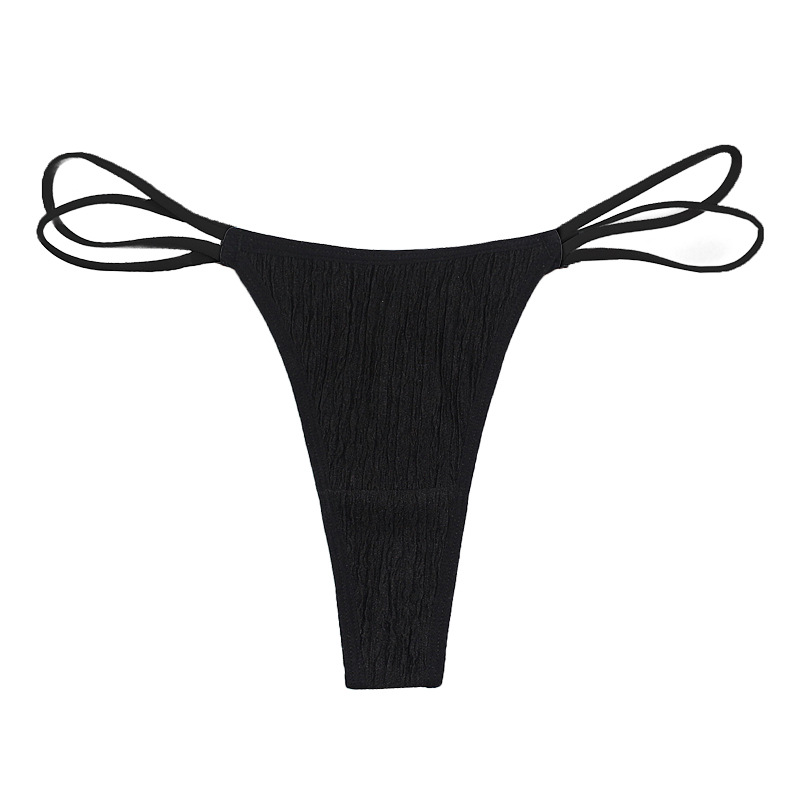 Picture of Cross-border exclusive multi-color multi-size double thin belt low waist thong Europe and the United States new solid color seamless sexy ladies underwear
