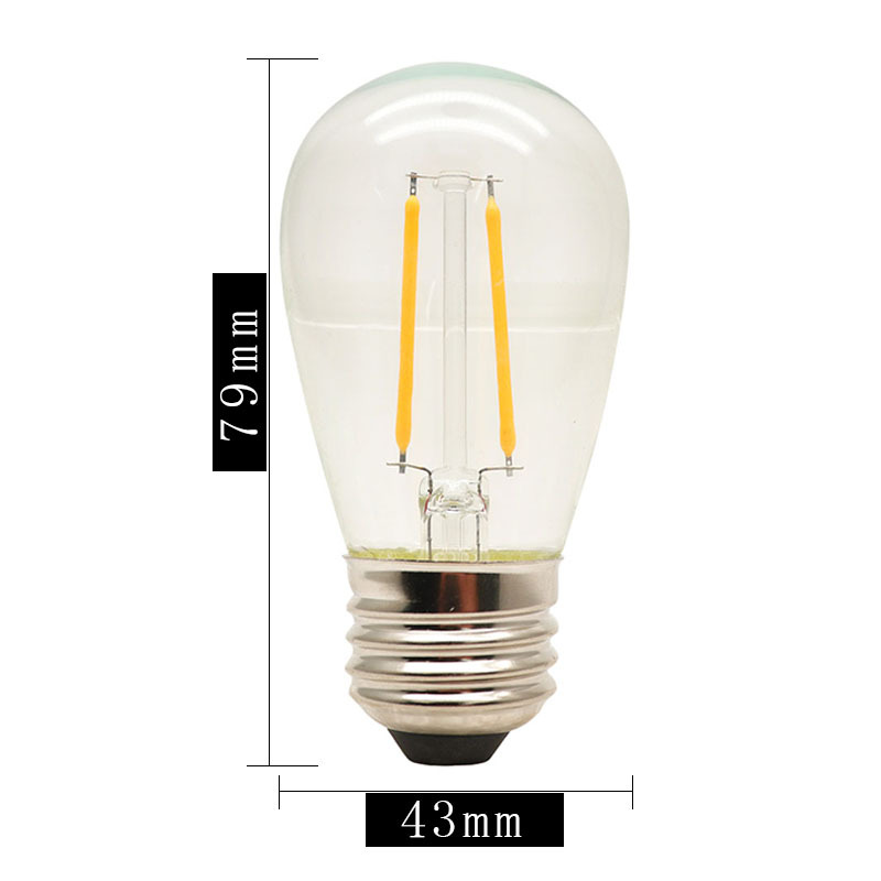 Picture of Solar Light String G40 Bulb 3Ve12 Glass Bulb S14 Plastic Bulb E27 Glass 230V Tungsten Filament Bulb