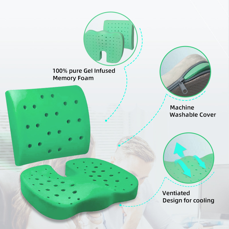 Picture of Memory cotton cushion office non-slip anti-bedsore beautiful hip chair cushion car increased decompression breathable cushion wholesale