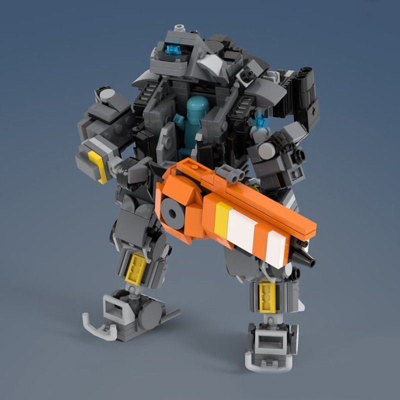 MOC Compatible Lego Assembled Model Robot Titan Fall Q Edition Ion Domestic Small Particle Building Blocks