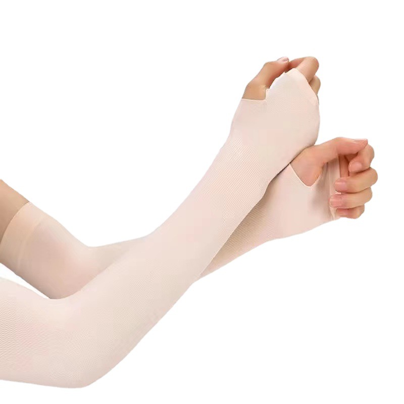 Picture of Ice Silk Sleeve Solid Color Light Plate Sun Protection Ice Sleeve Outdoor Riding UV Protection Summer Arm Long Arm Guard for Men and Women