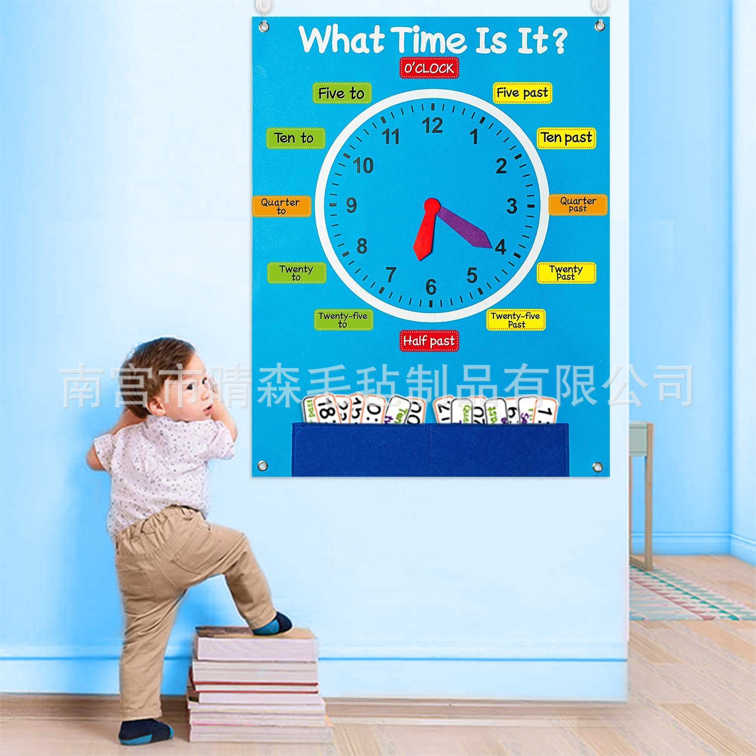 Amazon Dial Teaching Aids Time Teaching Aids Wall Hanging Board Felt Early Education Teaching Aids Clock Learner Clock Toy