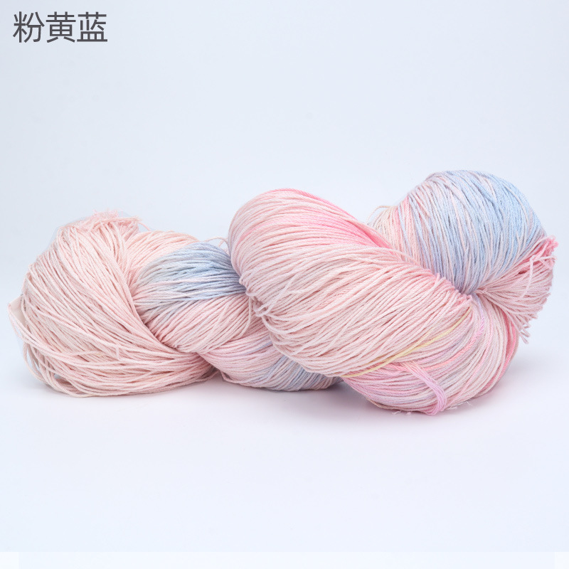 Picture of Cross-border hot-selling segment dyed Tencel flax thread handmade diy color halo fashion yarn wool group wholesale