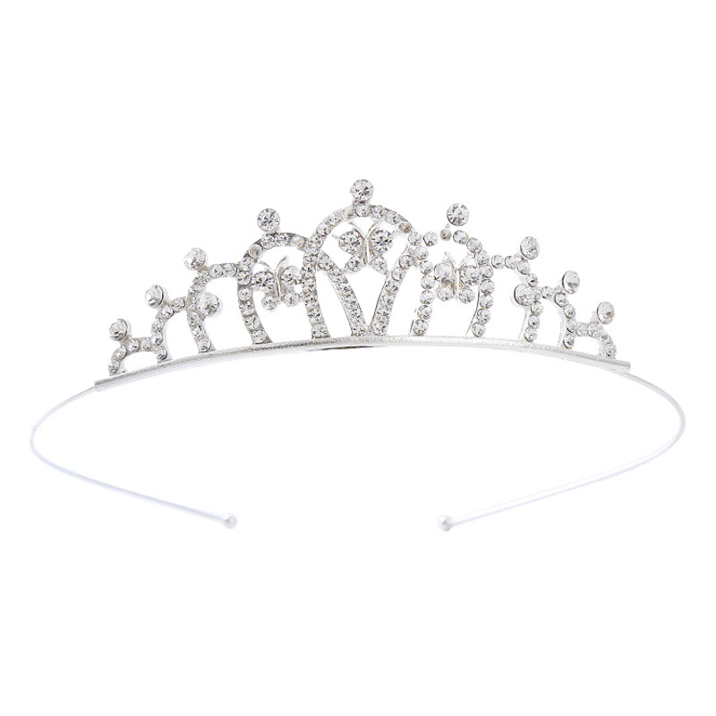 Children's Crown Korean New Crystal Headband Alloy Rhinestone Headband Princess Birthday Party Crown Cute Hairpin