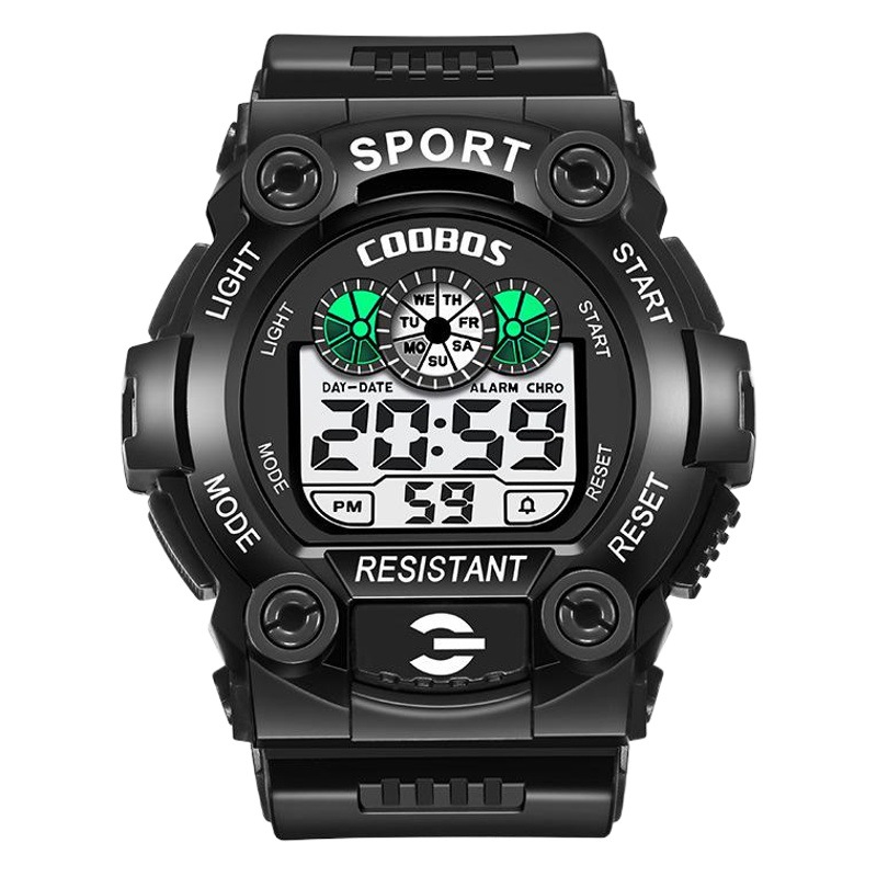 Kubaoshi men's watch trendy waterproof luminous men's multi-functional watch for middle school students 1008