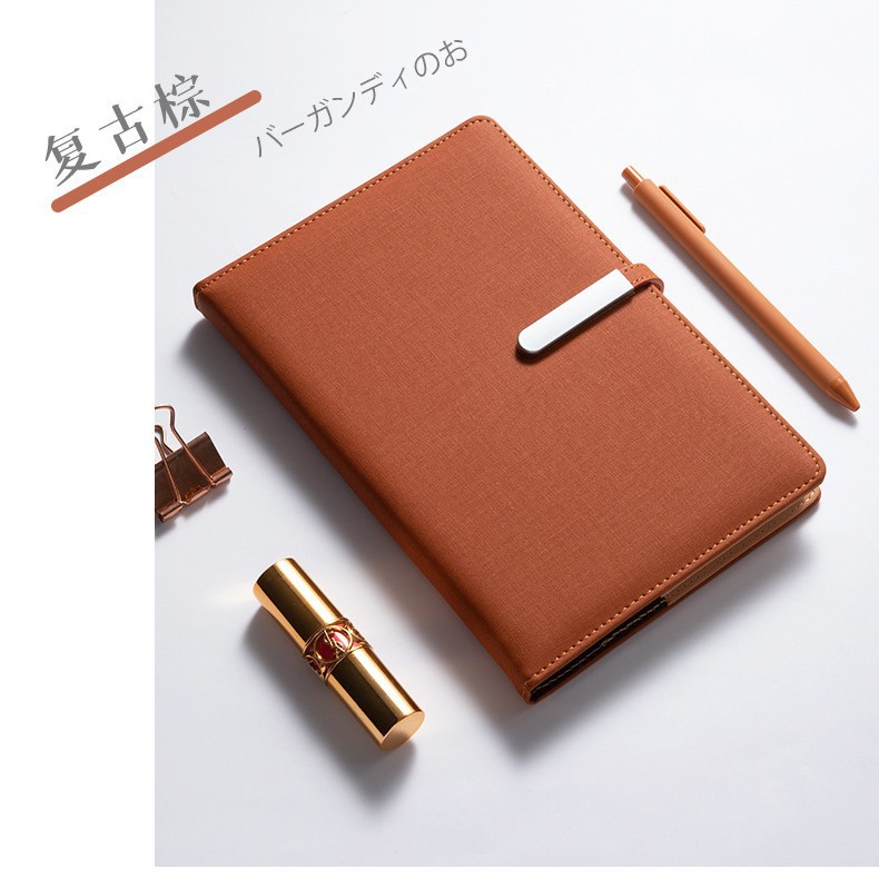 Picture of A5 business notebook B5 metal buckle PU notebook can add logo office notebook Workbook