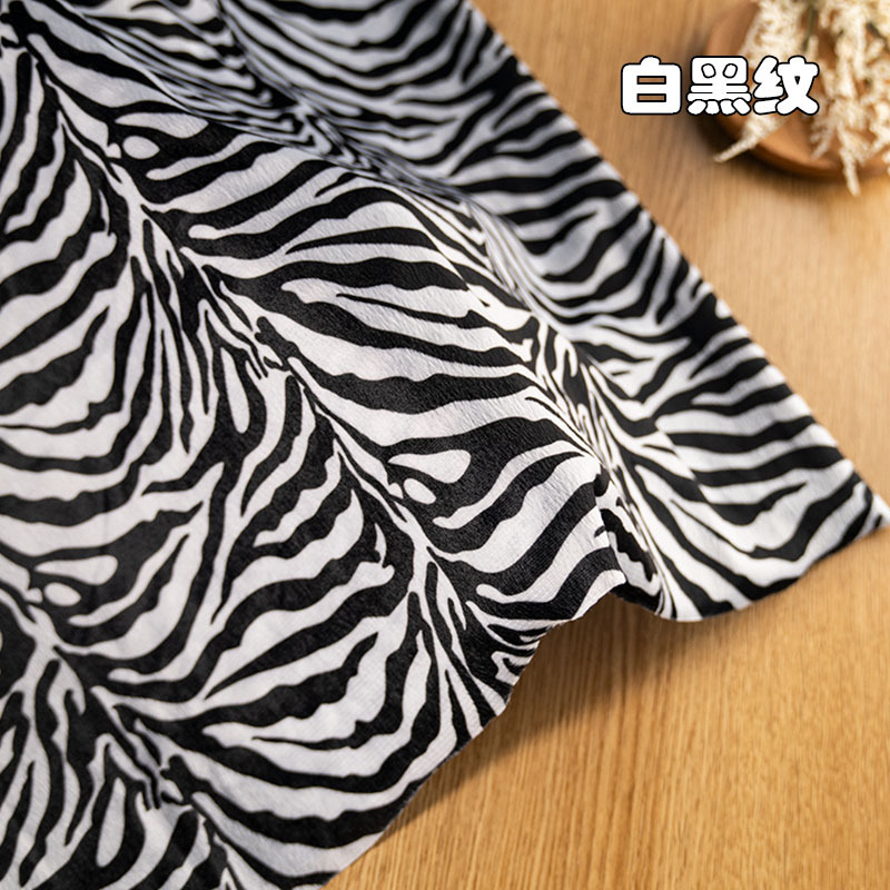 Picture of animal print short plush fabric tiger print leopard print zebra milk print fabric savage stage dress diy toy