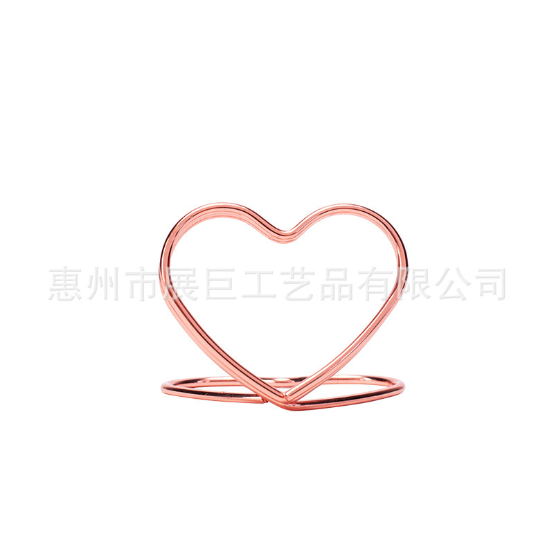 Picture of Spot double love note clip triangle business card clip desktop message clip heart-shaped photo clip hotel seat clip