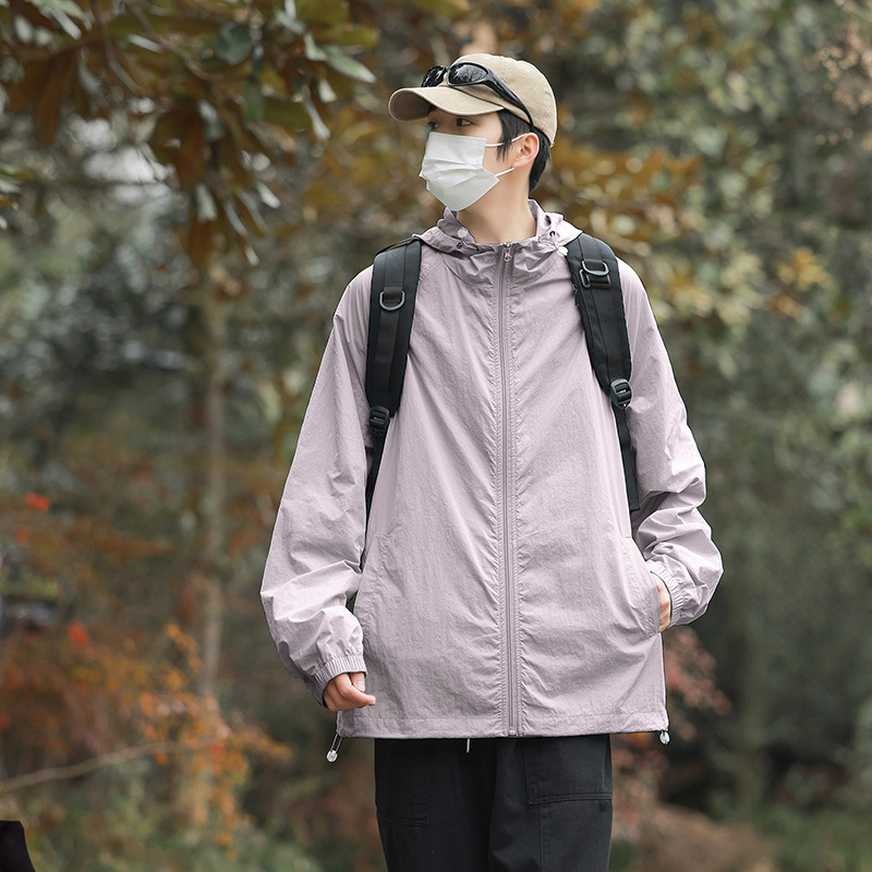 Dopamine Summer Couple's Anti-ultraviolet Hooded Skin Clothing Sunscreen Clothing Mountain Outdoor Sunscreen Clothing for Men and Women Fishing