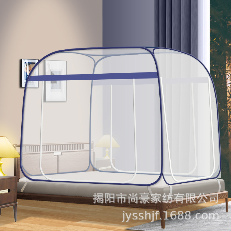 Picture of New product installation-free mosquito net Mongolian home 1 meter 5 bed foldable mosquito net 1 meter 8 bed sheet door double door full bottom