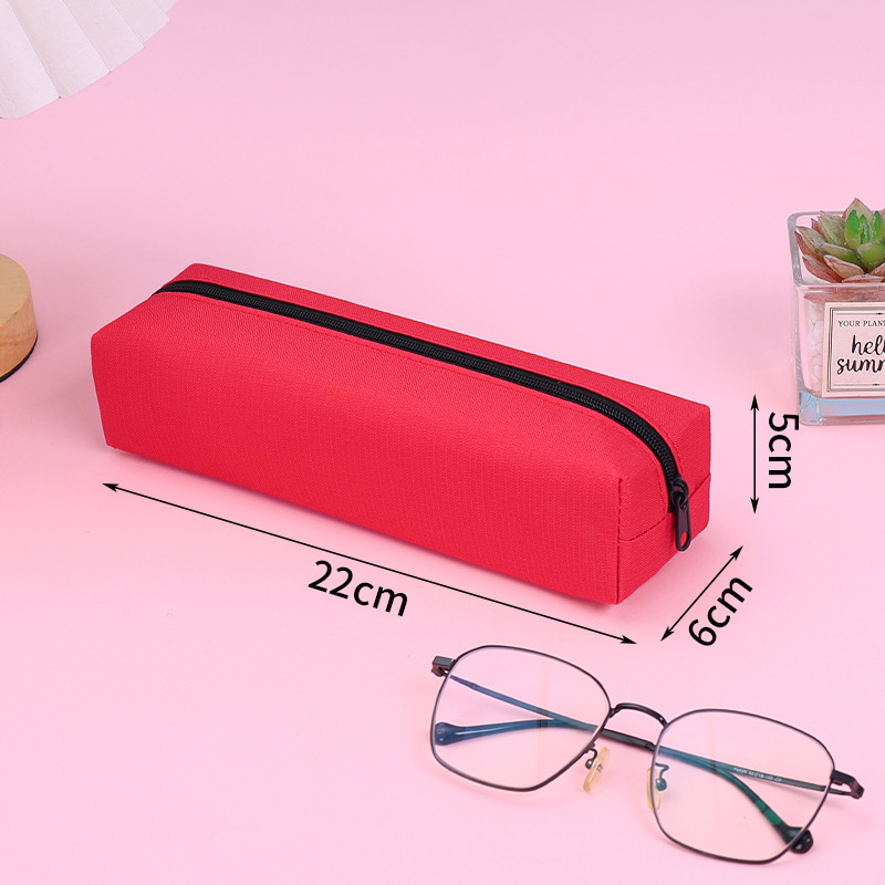 Picture of Simple Large-Capacity Pencil Bag for Boys and Girls, Stain-Resistant Pencil Box, Student Square Pencil Bag, Customized Promotional Pencil Box