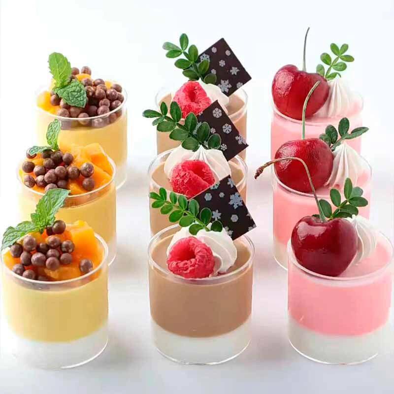 Jelly Mousse Cup Dessert Cup Disposable Plastic Transparent Cup Creative Party Dessert Table Layout Table Cup