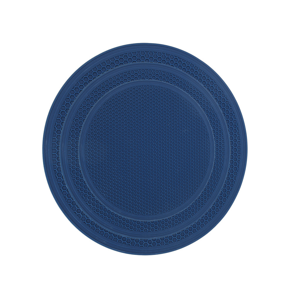Picture of Scandinavian Ins Large Silicone Honeycomb Pattern Round Insulation Mat Placemat Dining Table Mat Anti-Scalding Coaster Pot Mat Drain Mat