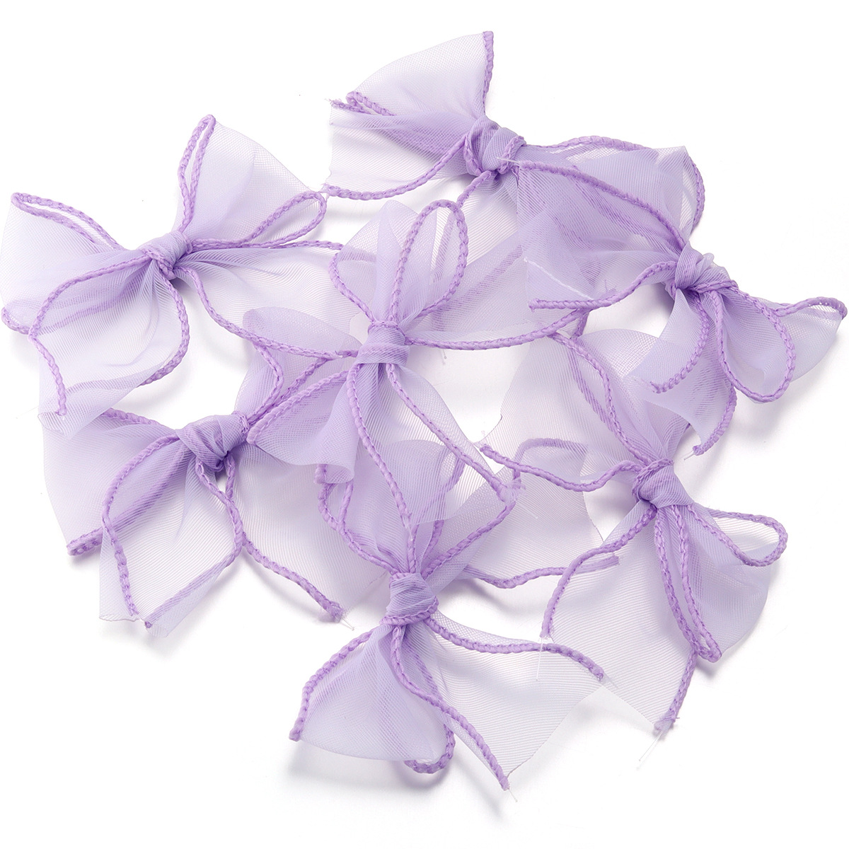 Picture of Fishtail Yarn Hand Tie Bow Hairpin Semi-finished Mesh Yarn Ribbon Bow Jewelry Hair Accessories Clothing Shoes and Hats Accessories