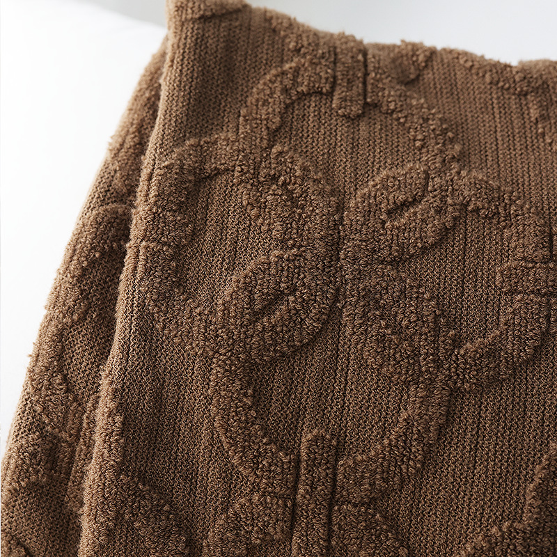 Picture of Nordic Style Knitted Bed Tilt Blanket Soft Fabric Bed Flag Bed Tilt Sofa Decorative Cover Blanket Factory in stock Cross Border