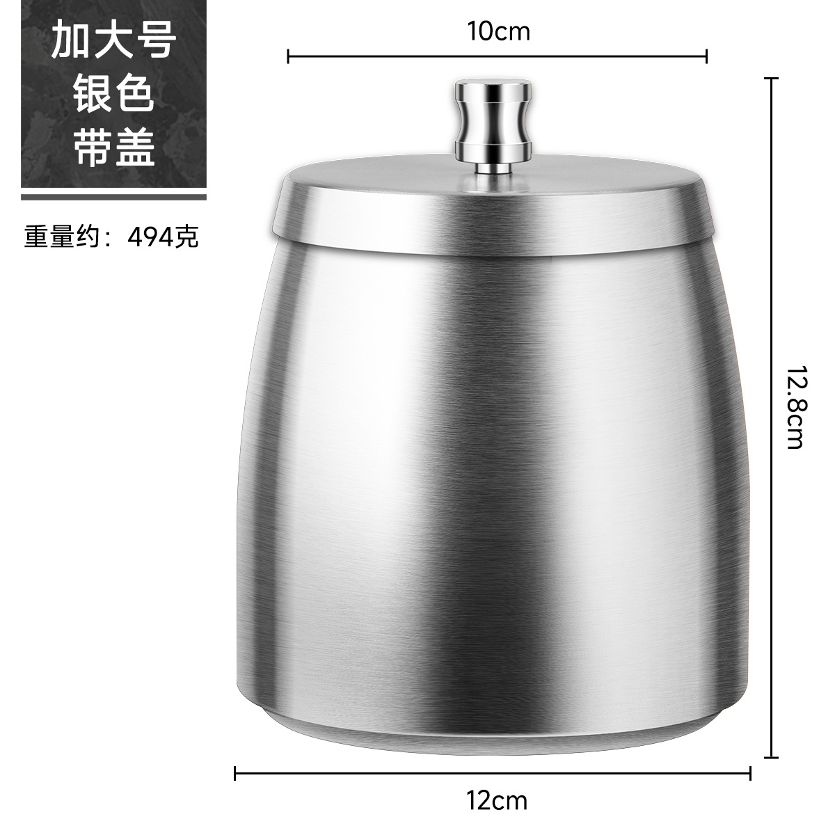 Picture of Wholesale titanium-plated stainless steel ashtray with lid thickened and raised anti-fly ash Internet cafe bar KTV office laser