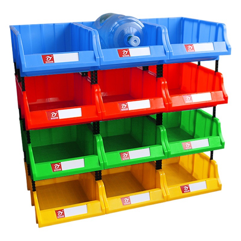 Mingfengtenglong Thickeneded Parts Box Plastic Box Set Vertical Material Box Hardware Tool Shelf Plastic Box Load-Bearing