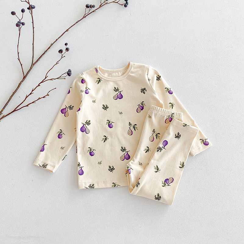 Picture of Spring and Autumn Children's Clothing Danish Children's Home Clothes suit Girls' Pajamas Pure Cotton Children's Autumn Clothes and Pants Men's Treasure Pajamas
